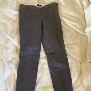 Dark brown straight legged ankle pants